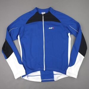Garneau Tirreno Thermal Cycling Jersey Mens XXL‎ Blue White Full Zip Long Sleeve